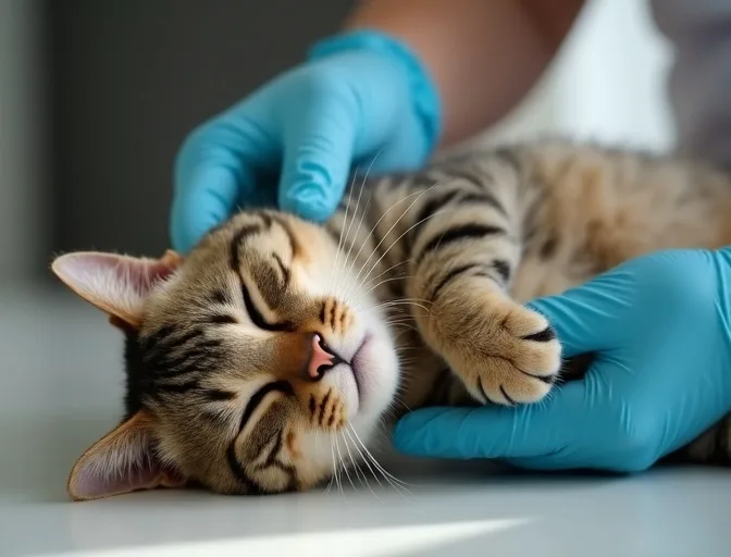 Specialist carefully handling a deceased cat with dignity in Bentleigh East